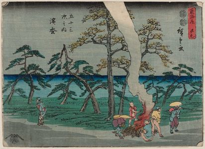 Japanese Print "No. 29 - Hamamatsu, from the series The Tôkaidô Road - The Fifty-three Stations (Tôkaidô - Gojûsan tsugi no uchi)" by Utagawa Hiroshige, 歌川広重 (Utagawa Hiroshige I)