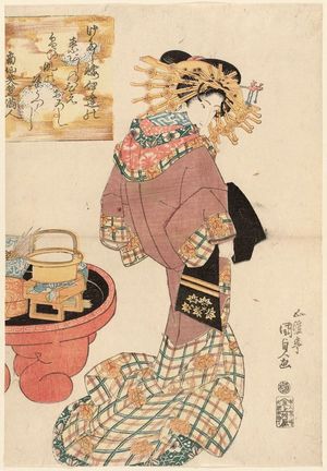 Utagawa Kunisada: Mount Hira, from an untitled series of Eight Views of Ômi (Ômi hakkei) - Museum of Fine Arts