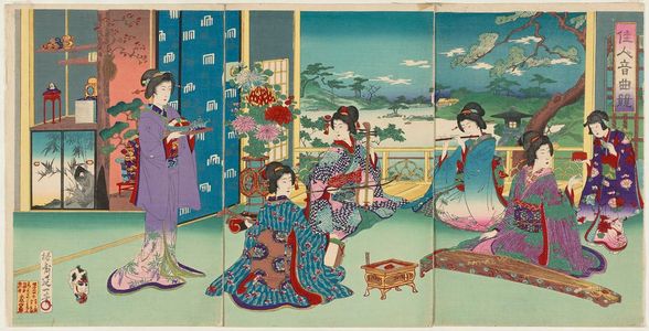 Watanabe Nobukazu: Musical Competition of Beauties (Kajin ongyoku kurabe) - Museum of Fine Arts