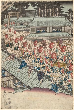 Utagawa Sadahide: Shrine Festival - Museum of Fine Arts