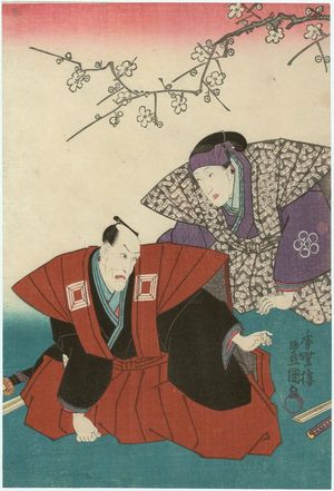 Utagawa Kunisada: Actors Ichikawa Ebizô V and Nakamura Karoku I (?) - Museum of Fine Arts
