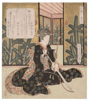 屋島岳亭: Kokyû, No. 3 (Sono san) from the series The Three Musical Instruments (Sankyoku) - ボストン美術館