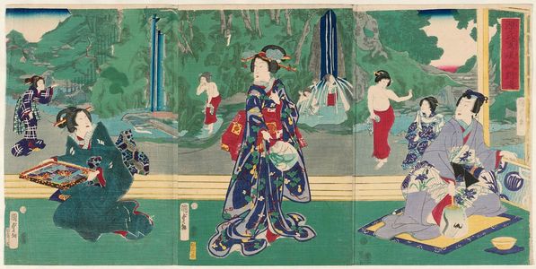 Utagawa Kunisada II: Genji...Saga... - Museum of Fine Arts