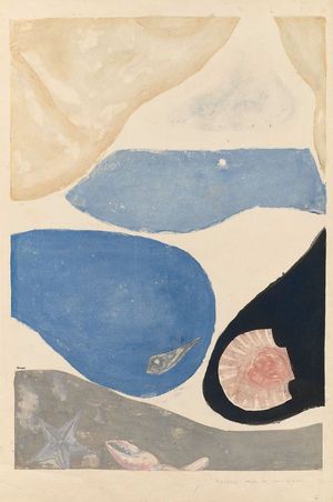 Onchi Koshiro: Poem No. 6: Image de la Mer - Museum of Fine Arts