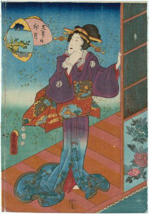 Utagawa Kunisada: The Fourth Month (Uzuki), from the series Twelve Months (Jûni tsuki no uchi) - Museum of Fine Arts