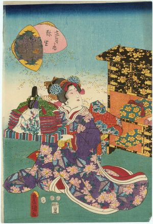 Utagawa Kunisada: The Third Month (Yayoi), from the series Twelve Months (Jûni tsuki no uchi) - Museum of Fine Arts