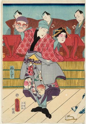 Utagawa Kunisada, 歌川国貞 (Utagawa Kunisada I (Toyokuni III))による浮世絵「Actor Nakamura Shikan IV as a Mask Seller (Men-uri)」