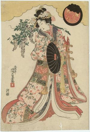 Utagawa Kunisada: Fuji musume, from the series Ôtsu-e Paintings in the Modern Style (Imayô Ôtsu-e) - Museum of Fine Arts