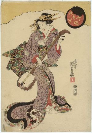 歌川国貞: Namazu hyotan, from the series Ôtsu-e Paintings in the Modern Style (Imayô Ôtsu-e) - ボストン美術館