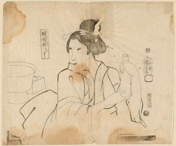 歌川国芳: Chisô, from the series Comparative Physiognomies of Women (Fusô kurabe) - ボストン美術館