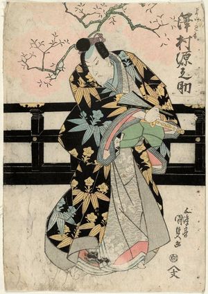 Utagawa Kunisada: Actor Sawamura Gennosuke I as Yoritomo - Museum of Fine Arts