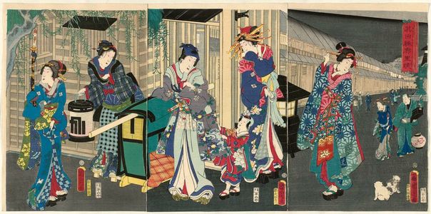 Toyohara Kunichika: Sono yukari kuruwa no akebono - Museum of Fine Arts