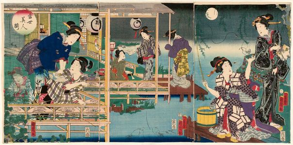Toyohara Kunichika: An Assortment of Modern Beauties (Tôsei bijin soroe) - Museum of Fine Arts