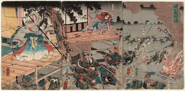 Utagawa Yoshitora: The Night Attack at Horikawa (Horikawa youchi zu) - Museum of Fine Arts