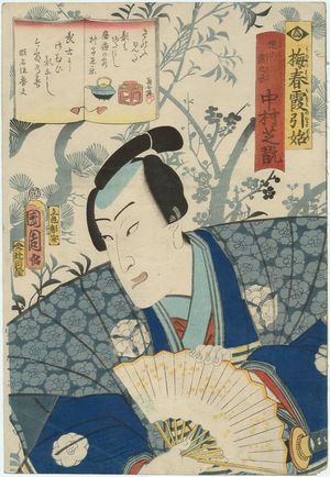 Toyohara Kunichika: Actor Nakamura Shikan, from the series Ume no haru kasumi no hikizome - Museum of Fine Arts