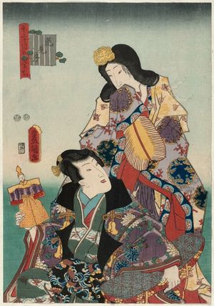 Japanese Print "The Third Month (Hanamizuki), from the series The Twelve Months (Jûnika tsuki no uchi)" by Utagawa Kunisada, 歌川国貞 (Utagawa Kunisada I (Toyokuni III))