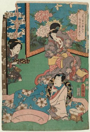 Utagawa Kunisada: No. 9, from an untitled series of Inaka Genji illustrations - Museum of Fine Arts