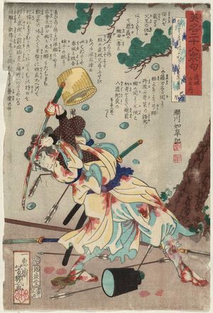 Ochiai Yoshiiku: from the series Heroes for the Twenty-eight Lunar Lodges, with Poems (Eimei nijûhasshuku) - Museum of Fine Arts