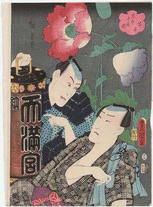 Utagawa Kunisada: Poppy (Keshi): Actors, from the series Selection of Ten Flowers Currently in Full Bloom (Tôsei jû kasen) - Museum of Fine Arts