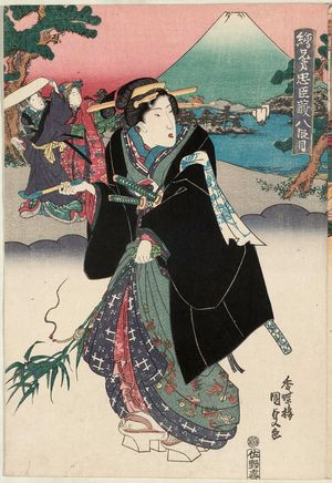 Utagawa Kunisada: Act VIII (Hachidanme), from the series Matched Pictures for The Storehouse of Loyal Retainers (Ekyôdai Chûshingura) - Museum of Fine Arts