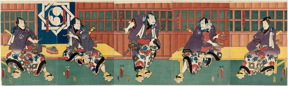 Utagawa Kunisada: Actors as the Gonin Otoko - Museum of Fine Arts
