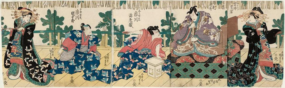 Japanese Print "Actors" by Utagawa Kunisada, 歌川国貞 (Utagawa Kunisada I (Toyokuni III))