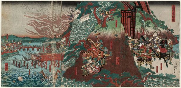 Utagawa Kunisada: The Fall of the Castle - Museum of Fine Arts