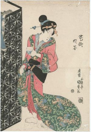 Japanese Print "Hana no michi mondô" by Utagawa Kunisada, 歌川国貞 (Utagawa Kunisada I (Toyokuni III))