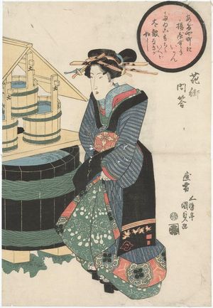 Japanese Print "Hana no michi mondô" by Utagawa Kunisada, 歌川国貞 (Utagawa Kunisada I (Toyokuni III))