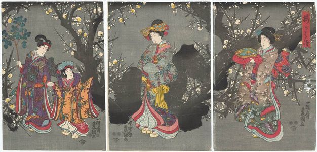 Utagawa Kunisada: Plum Blossoms (Ume ga hana) - Museum of Fine Arts