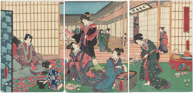 Utagawa Kunisada: Zensei Genji futaba no nishiki - Museum of Fine Arts