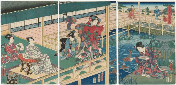 Utagawa Kunisada: The Fifth Month (Satsuki), from the series Genji in the Twelve Months (Genji jûnikagetsu no uchi) - Museum of Fine Arts