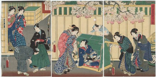 Utagawa Kunisada: Tôsei Genji Rokujô-gayoi - Museum of Fine Arts