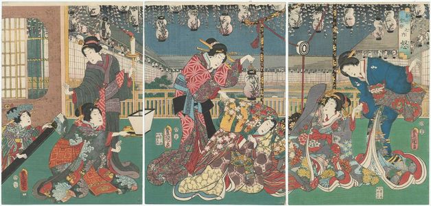 Utagawa Kunisada, 歌川国貞 (Utagawa Kunisada I (Toyokuni III))による浮世絵「Genji-e」