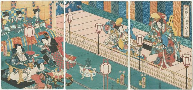 Utagawa Kunisada: Shirabyôshi imayô otoko-mai no zu - Museum of Fine Arts