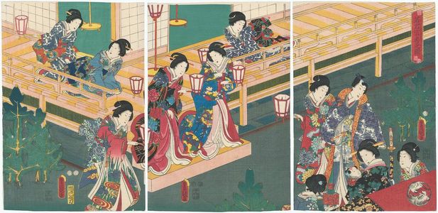 Utagawa Kunisada: Wakagimi miyamairi no zu - Museum of Fine Arts