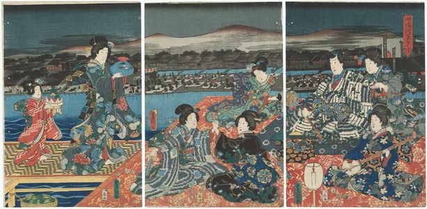 Utagawa Kunisada: Shijô-gawara yûsuzumi - Museum of Fine Arts