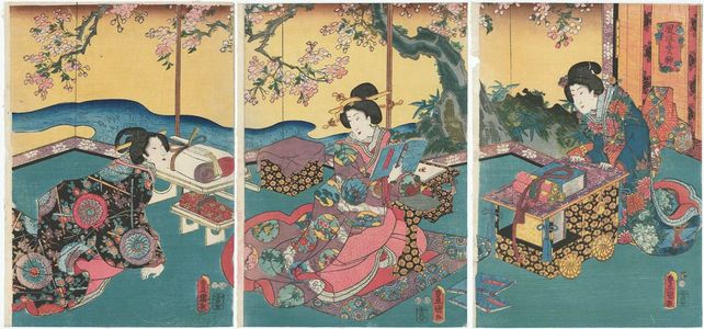 Utagawa Kunisada, 歌川国貞 (Utagawa Kunisada I (Toyokuni III))による浮世絵「from the series Fûryû haru no...」