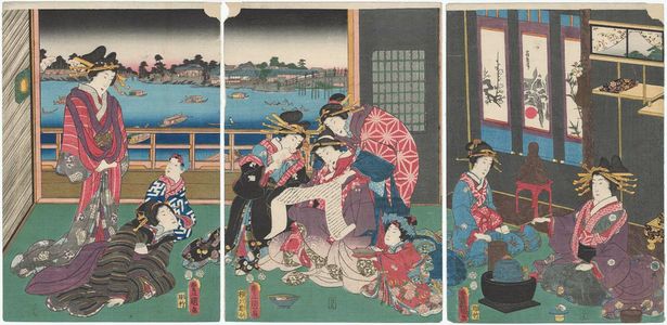 Utagawa Kunisada: Courtesans Reading a Letter - Museum of Fine Arts