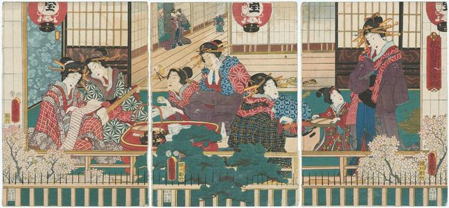 Utagawa Kunisada: Hana no yama... - Museum of Fine Arts