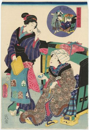 Utagawa Kunisada: Act VI (Rokudanme), from the series Matched Pictures for The Storehouse of Loyal Retainers (Chûshingura ekyôdai) - Museum of Fine Arts