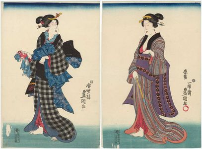 Utagawa Kunisada: Women Returning from Bath - Museum of Fine Arts