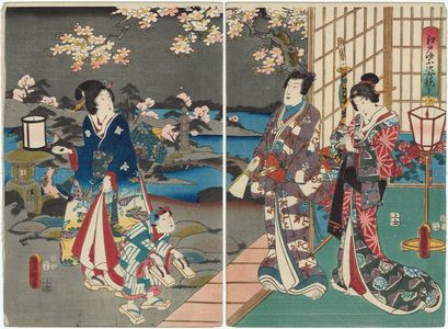 歌川国貞: No. 6 (Dairoku), from the series Comparison of Figures in Edo Purple (Edo Murasaki sugata kurabe) - ボストン美術館