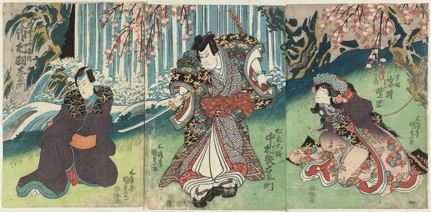 Japanischer Druck "Actors" von Utagawa Kunisada, 歌川国貞 (Utagawa Kunisada I (Toyokuni III))