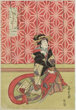 Gatôken Shunshi: Actor Nakamura Sankô as the Courtesan Mangoku, actually Matasuke's Wife Ochô - ボストン美術館