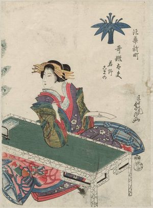 Keichûan Rikô: Naniwa Shinmachi Utahime tayû, kamuro Wakano and Komano - Museum of Fine Arts