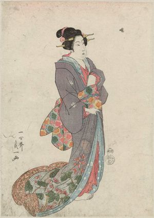 Isshinsai Sadakazuによる浮世絵「Standing Woman」