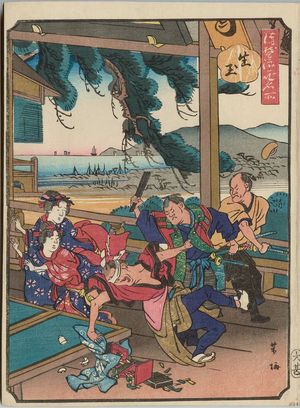 Nakajima Yoshiume: Ikutama, from the series Comical Views of Famous Places in Osaka (Kokkei Naniwa meisho) - Museum of Fine Arts