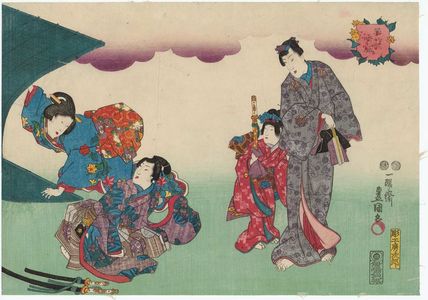 歌川国貞: Clearing Weather (Seiran), from the series Eight Views of Figures (Sugata hakkei) - ボストン美術館