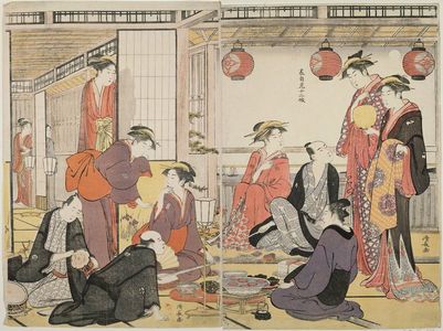 Torii Kiyonaga: The Eighth Month, from the series Twelve Months in the South (Minami jûni kô) - Museum of Fine Arts